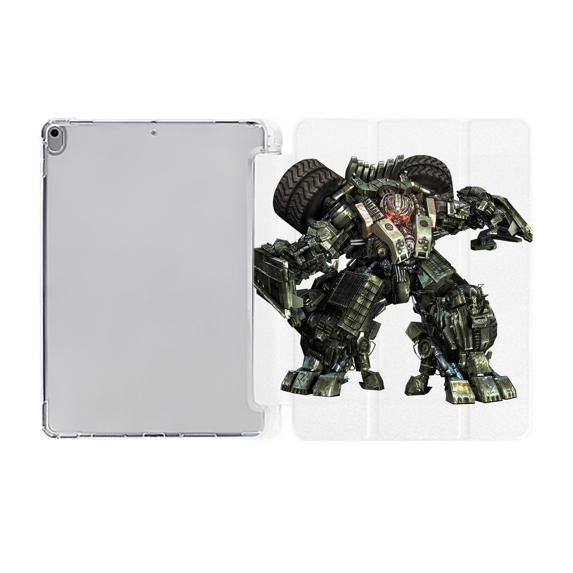 （画像用） Transformers トランスフォーマー IPad ケース ペン収納付き 三つ折りスタンド PUレザー×シリコン 対応機種9.5/10.5/10.9インチ